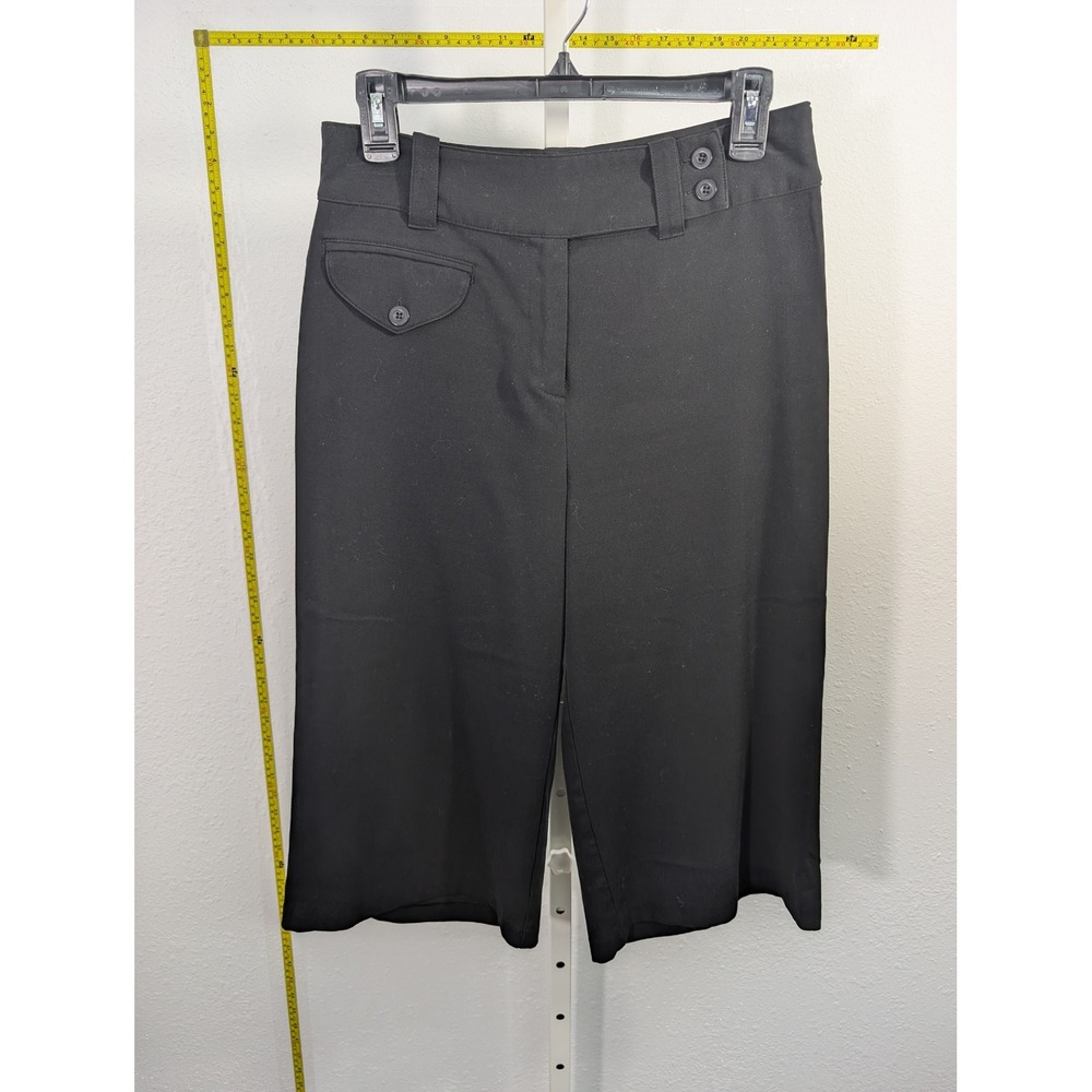 Selene Sport Womens Black Gaucho Pants Wide Leg Cropped Trousers Size‎ S